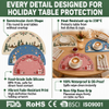 Mantel individual navide&ntilde;o de silicona - Estera de mesa antideslizante impermeable