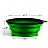 Bol portatif en Silicone pour animaux de compagnie de 5.0 pouces, bol de voyage pliable et extensible pour alimentation en eau, plat pour chien et chat, 1000ml