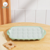 Silicoco-Molde para hacer cubitos de hielo en 3D, esferas cuadradas, bandejas de cubitos de hielo de silicona, Moldes de paleta con tapa, bandeja para congelador
