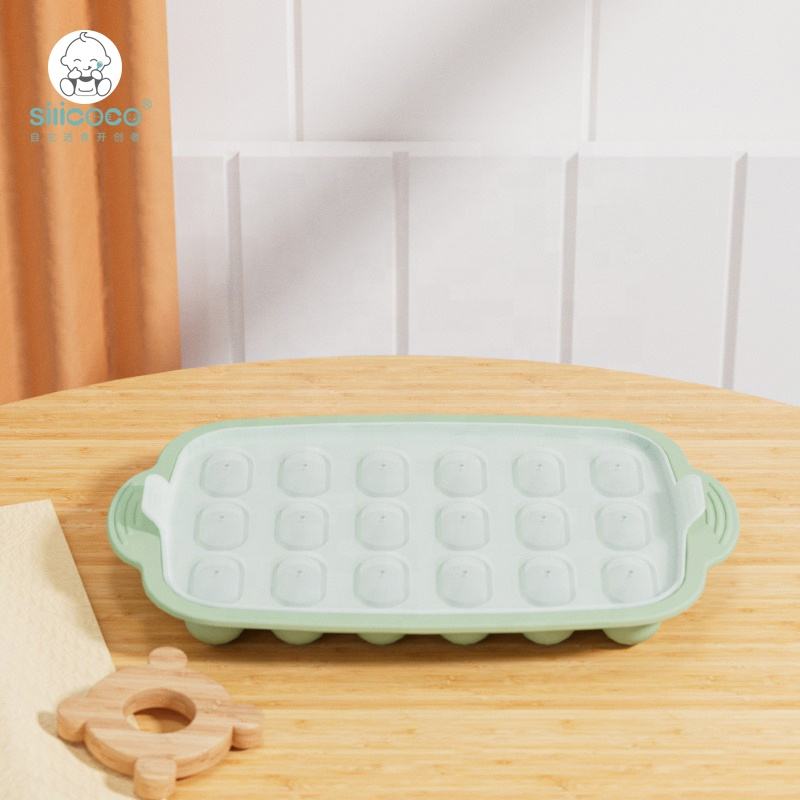 Silicoco-Molde para hacer cubitos de hielo en 3D, esferas cuadradas, bandejas de cubitos de hielo de silicona, Moldes de paleta con tapa, bandeja para congelador