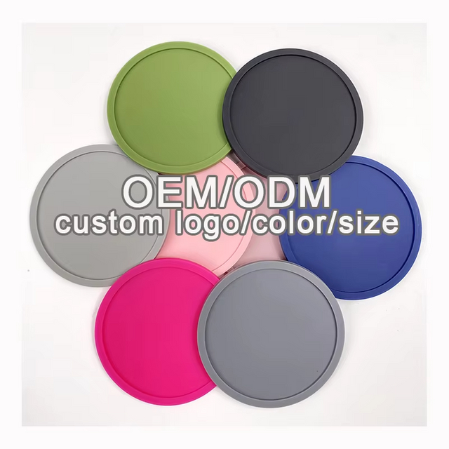 Sous-verres de tasse de barre en caoutchouc de Silicone personnalis&eacute;s, tapis de tasse de boisson Durable et r&eacute;sistant &agrave; la chaleur, tapis isolant pour boissons de cuisine