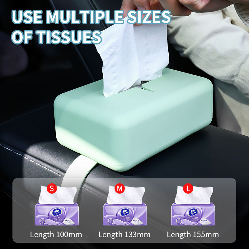 Nouveaut&eacute;s personnalis&eacute; cr&eacute;atif multi-fonctionnel Silicone voiture distributeur bo&icirc;te en papier bo&icirc;te &agrave; mouchoirs pour la plupart des voitures