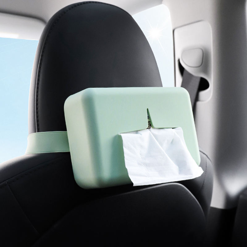 Caja de pa&ntilde;uelos de silicona multifuncional creativa personalizada para coche, caja de papel para la mayor&iacute;a de los coches, novedad