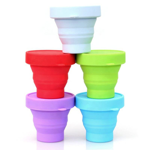 Taza de caf&eacute; plegable de silicona de alta calidad para exteriores Taza de caf&eacute; plegable retr&aacute;ctil Taza Plegab para viajes