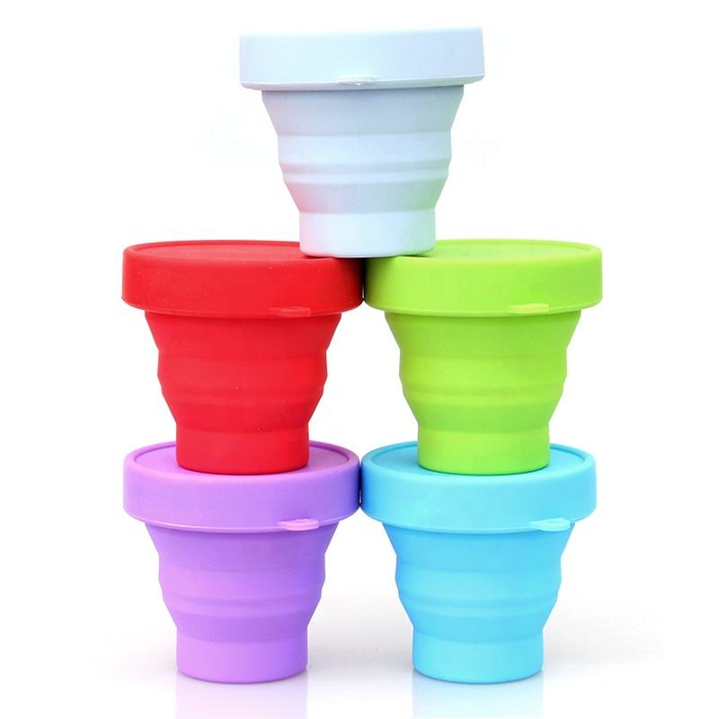 Taza de caf&eacute; plegable de silicona de alta calidad para exteriores Taza de caf&eacute; plegable retr&aacute;ctil Taza Plegab para viajes