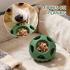 Jouet &agrave; m&acirc;cher en Silicone pour chien, balle Durable, dessin anim&eacute;, trous de friandises, Puzzle distributeur de nourriture, anneau de jouet pour chien