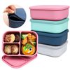 Logo personnalis&eacute; BPA gratuit Portable &eacute;tanche Bento bo&icirc;tes &agrave; lunch preuve de fuite grande bo&icirc;te &agrave; lunch carr&eacute;e