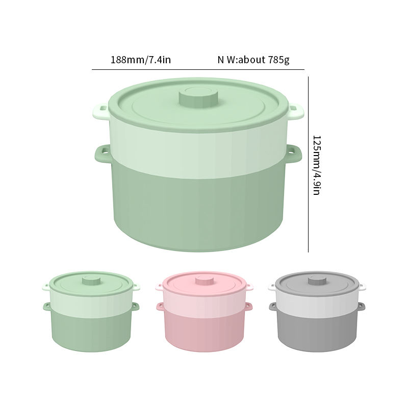 R&eacute;cipient en plastique micro-ondable &eacute;cologique de cuiseur &agrave; vapeur de l&eacute;gumes de micro-ondes pour cuire &agrave; la vapeur du poisson de brocoli d'autres l&eacute;gumes respectueux de l'environnement