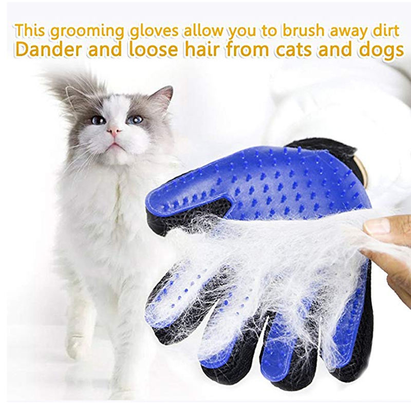주문 실리콘 애완 동물 머리 제거제 장갑 애완 동물 손질 장갑 Guantes De Mascotas 260 손질 끝을 가진 Deshedding 솔 장갑