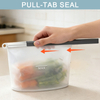 Bolsa de almacenamiento de alimentos Ziplock de silicona reutilizable de pie respetuosa con el medio ambiente sin BPA bolsas de congelador de silicona seguras de calidad alimentaria para alimentos