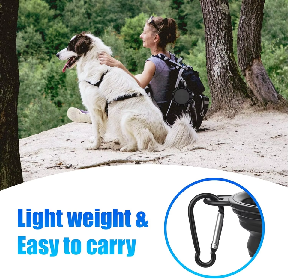Wellfine – bol pliable en Silicone r&eacute;sistant &agrave; l'eau pour chien, mangeoire en plastique pour animaux de compagnie, nourriture pour chat, bol de voyage pliable pour chat