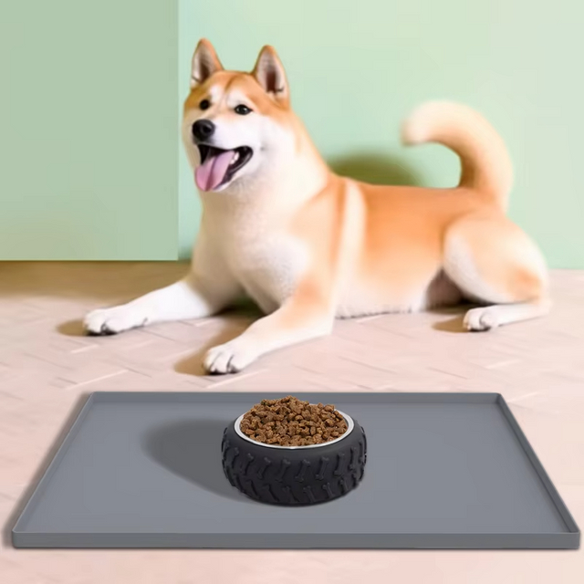 도매 양면 미끄럼 방지 애완 동물 먹이 매트 직사각형 간편한 깨끗한 방수 개 고양이 매트