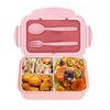 Wellfine Bo&icirc;te &agrave; d&eacute;jeuner Bento divis&eacute;e pour enfants, 3 compartiments, conteneurs &agrave; d&eacute;jeuner faciles &agrave; ouvrir pour l'&eacute;cole, pour filles et gar&ccedil;ons