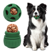 Jouet &agrave; m&acirc;cher en Silicone pour chien, balle Durable, dessin anim&eacute;, trous de friandises, Puzzle distributeur de nourriture, anneau de jouet pour chien