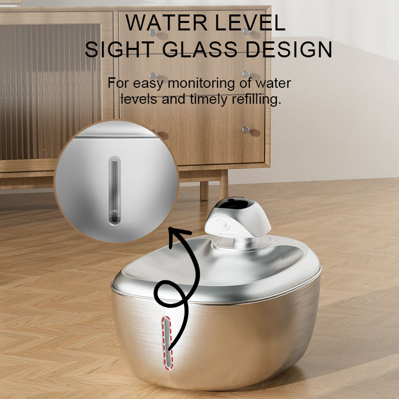 Fontaine automatique pour chat, distributeur d'eau intelligent pour animaux de compagnie, avec batterie, sans pompe &agrave; eau, s&eacute;paration de l'eau, bol pour chat et chien, nouveaut&eacute; 2025