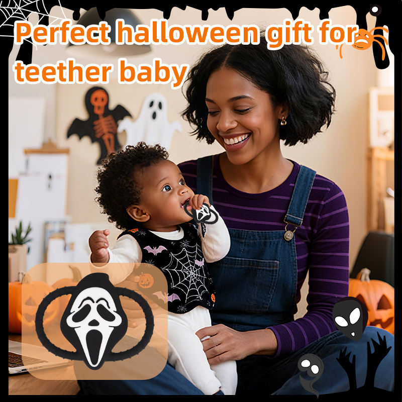 新しいスタイルの卸売 OEM ユニセックスシリコーン健康ハロウィーンカボチャおしゃぶりぬいぐるみ子供のための