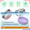 Assiettes divis&eacute;es par aspiration amovibles en Silicone sans BPA, assiettes alimentaires en acier inoxydable 304 pour enfants