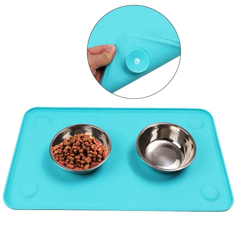 Tapis de voiture imperm&eacute;able et personnalis&eacute; pour animaux de compagnie, antid&eacute;rapant, en Silicone, pour aliments pour animaux de compagnie, tapis d'alimentation pour chiens, avec forte ventouse