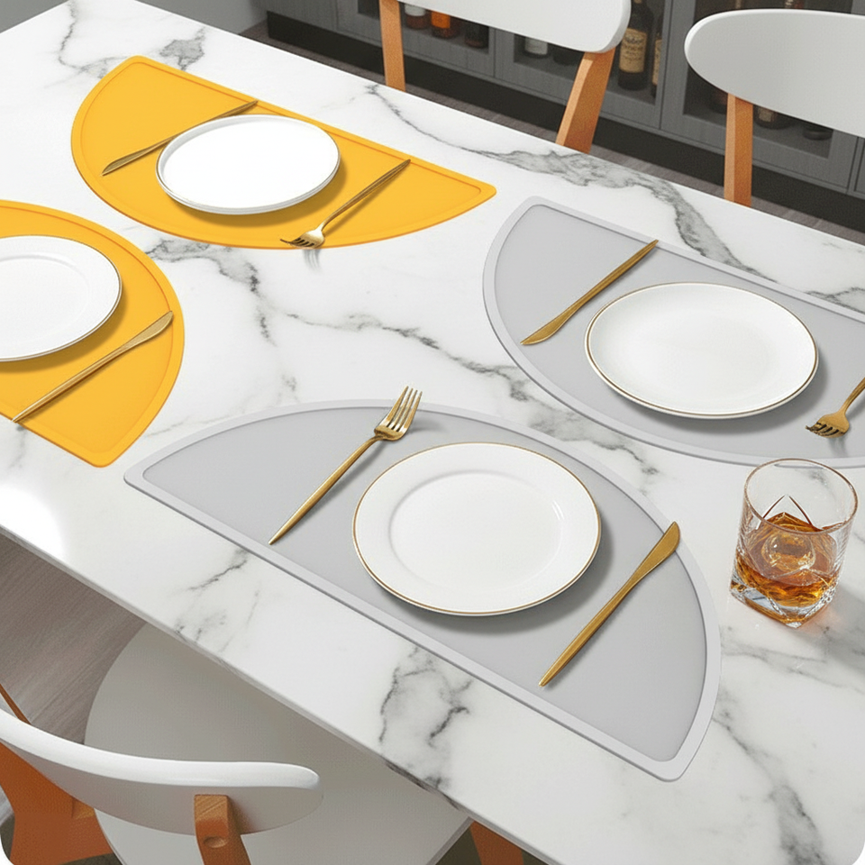 Estera de comida port&aacute;til reutilizable sin Bpa para ni&ntilde;os, mantel antideslizante para beb&eacute;, manteles individuales de silicona impermeables para ni&ntilde;os