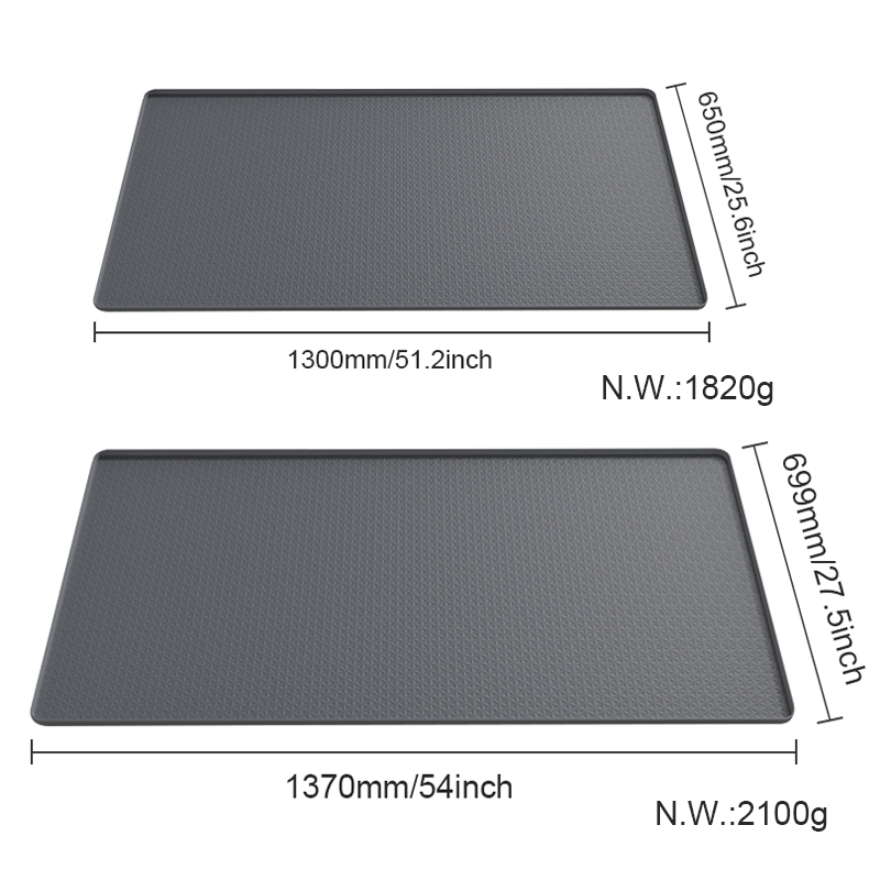Tapis sup&eacute;rieur pour lave-linge et s&egrave;che-linge en silicone 54x27,5 - Antid&eacute;rapant avec rebord
