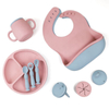 Juego de plato y cuenco divisor de silicona con cuchara - para ni&ntilde;os