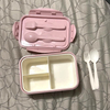 Wellfine Bo&icirc;te &agrave; d&eacute;jeuner Bento divis&eacute;e pour enfants, 3 compartiments, conteneurs &agrave; d&eacute;jeuner faciles &agrave; ouvrir pour l'&eacute;cole, pour filles et gar&ccedil;ons