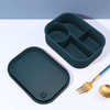 Wellfine Bpa 무료 맞춤형 실리콘 스낵 상자 어린이 학교용 식품 스낵 보관 상자 비 유출 4 구획 도시락 도시락 상자