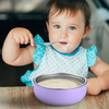 Assiettes divis&eacute;es par aspiration amovibles en Silicone sans BPA, assiettes alimentaires en acier inoxydable 304 pour enfants