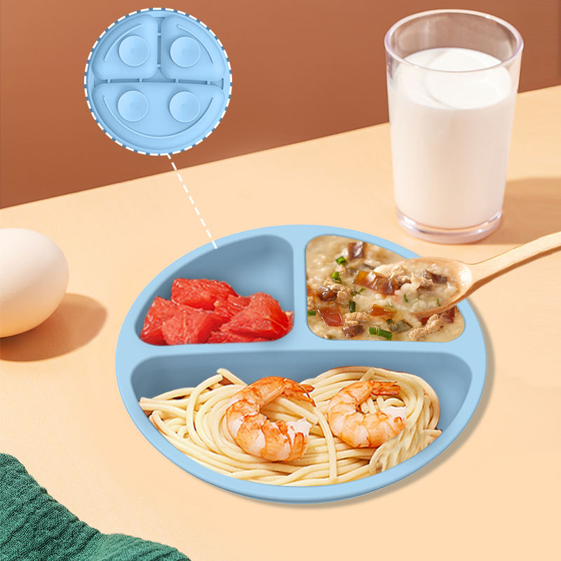 Placa de silicona sin BPA, muestra de placa de succi&oacute;n de silicona de calidad alimentaria disponible para control de calidad
