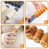 Outil de cuisson en Silicone, formes antiadh&eacute;sives, rouleau de cr&egrave;me, vis, coquille de Croissant, corne, Tube danois, moules &agrave; p&acirc;tisserie