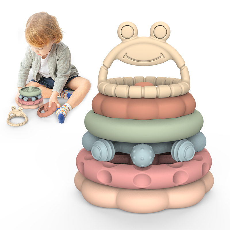 최고 순위 연약한 실리콘 반지 씹을 수 있는 Teether 아기 젖니가 남을 위한 BPA 자유로운 음식 급료 장난감