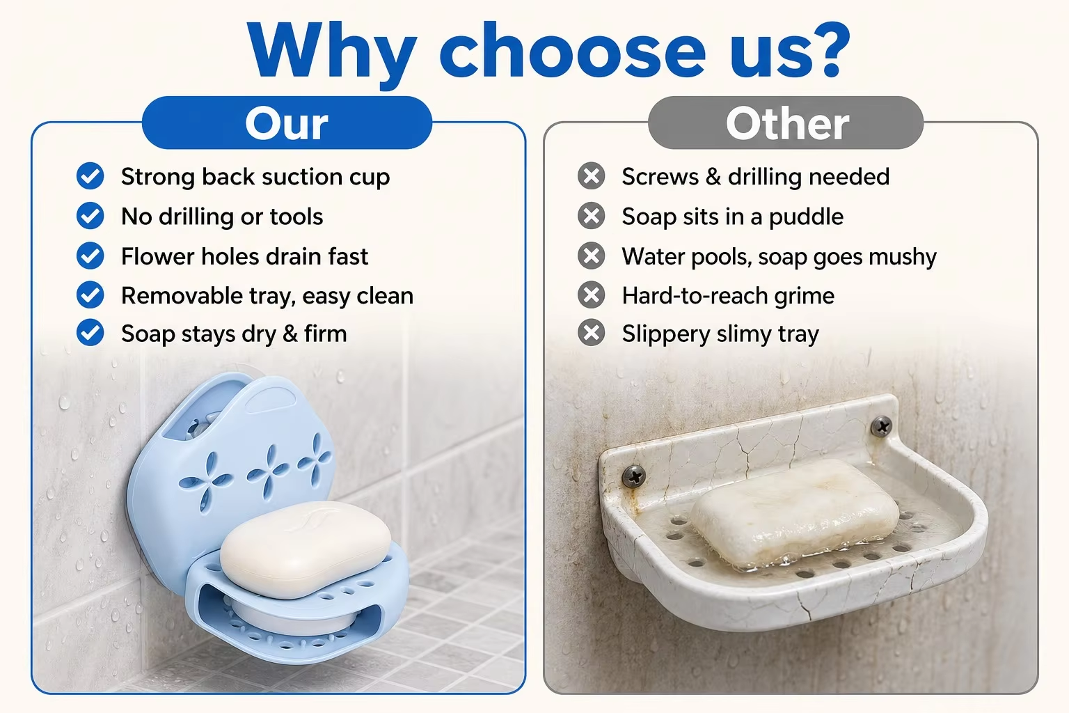 &iquest;Por qu&eacute; elegir nuestro soporte para jab&oacute;n con ventosa para propietarios de ba&ntilde;os?