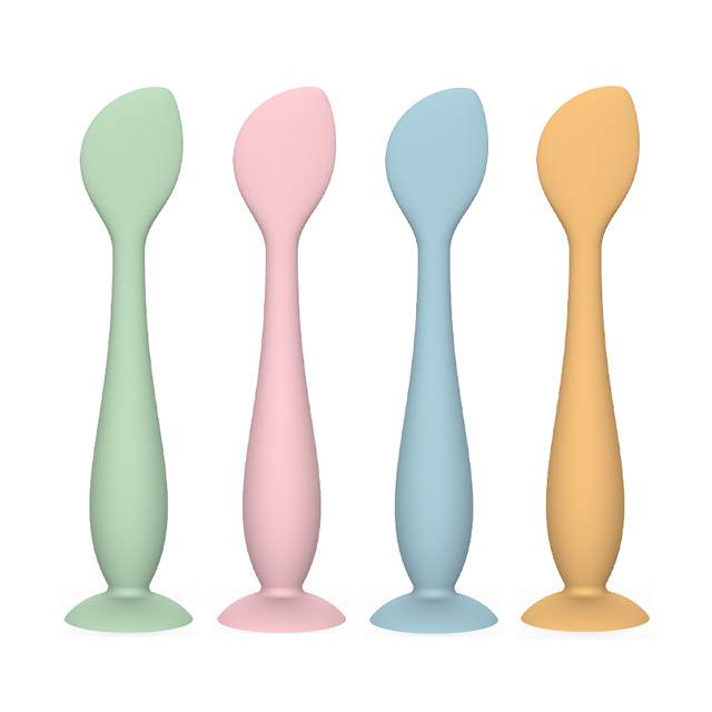 Spatule &agrave; cr&egrave;me pour couches en silicone - Applicateur souple, base &agrave; succion