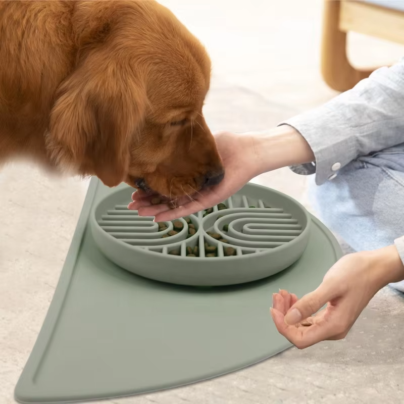 Los m&aacute;s vendidos, alimentador lento de silicona, cuenco para perros, ventosas, esteras de alimentaci&oacute;n para mascotas impermeables con labios altos con juego de cuencos para perros