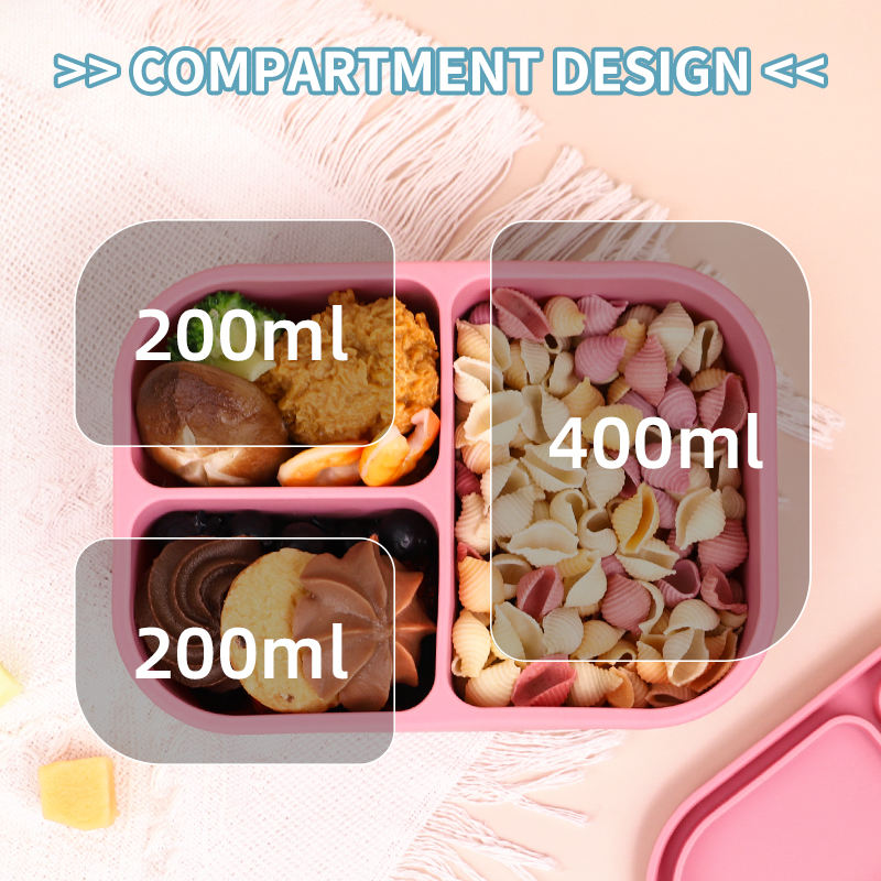 Bo&icirc;tes de stockage de nourriture en plein air sans BPA, &eacute;cologiques, bo&icirc;te &agrave; d&eacute;jeuner Bento en Silicone pour enfants, nouvel arrivage