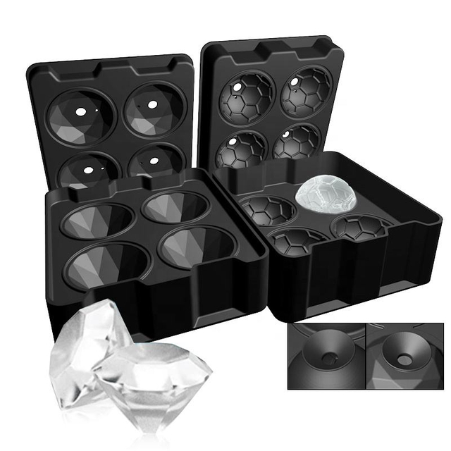 Moule &agrave; glace en Silicone personnalis&eacute;, moule en r&eacute;sine De Silicone, plateau &agrave; gla&ccedil;ons pour whisky, Cocktails, boissons