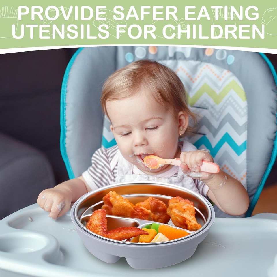 Nouveaut&eacute;s 304 couvercle en Silicone en acier inoxydable bol d'alimentation pour b&eacute;b&eacute; bol pour enfants bol pour enfants en acier inoxydable color&eacute; de qualit&eacute; alimentaire