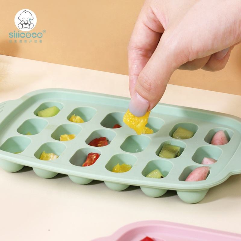 Silicoco-Molde para hacer cubitos de hielo en 3D, esferas cuadradas, bandejas de cubitos de hielo de silicona, Moldes de paleta con tapa, bandeja para congelador