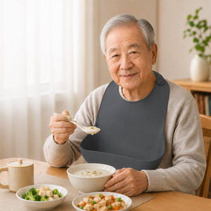 Babero para adultos, lavable, reutilizable, para comida, para ancianos, hombres, mujeres, comer para ancianos y discapacitados