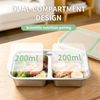 Caja Bento de acero inoxidable 304, compartimentos ecol&oacute;gicos, caja Tiffin escolar, fiambrera reutilizable, tapa de pl&aacute;stico calentable a prueba de fugas