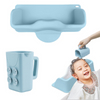 Certification CPC Tasse de rin&ccedil;age pour bain de b&eacute;b&eacute; Tasse de rin&ccedil;age en silicone de qualit&eacute; alimentaire sans d&eacute;chirure avec ventouse pour enfants