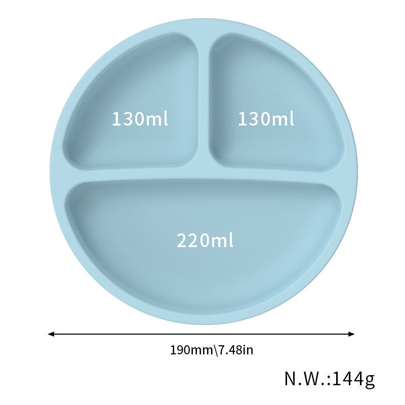 Placa de silicona sin BPA, muestra de placa de succi&oacute;n de silicona de calidad alimentaria disponible para control de calidad