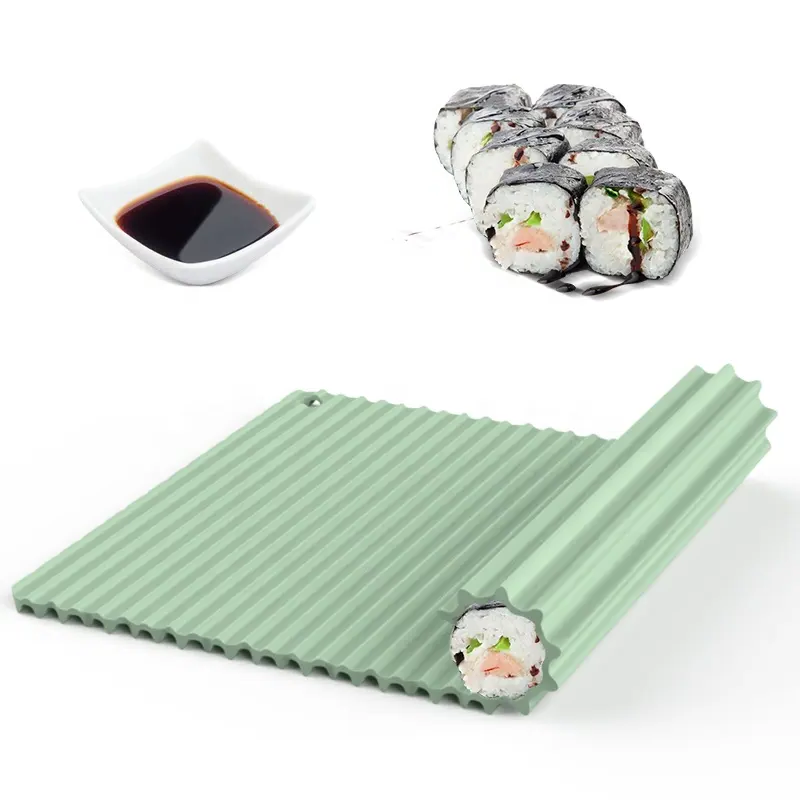 Wellfine BPA liberan la estera del rollo de sushi del silic&oacute;n de la categor&iacute;a alimenticia de la herramienta de fabricaci&oacute;n del sushi de DIY DIY Estera del sushi del silic&oacute;n