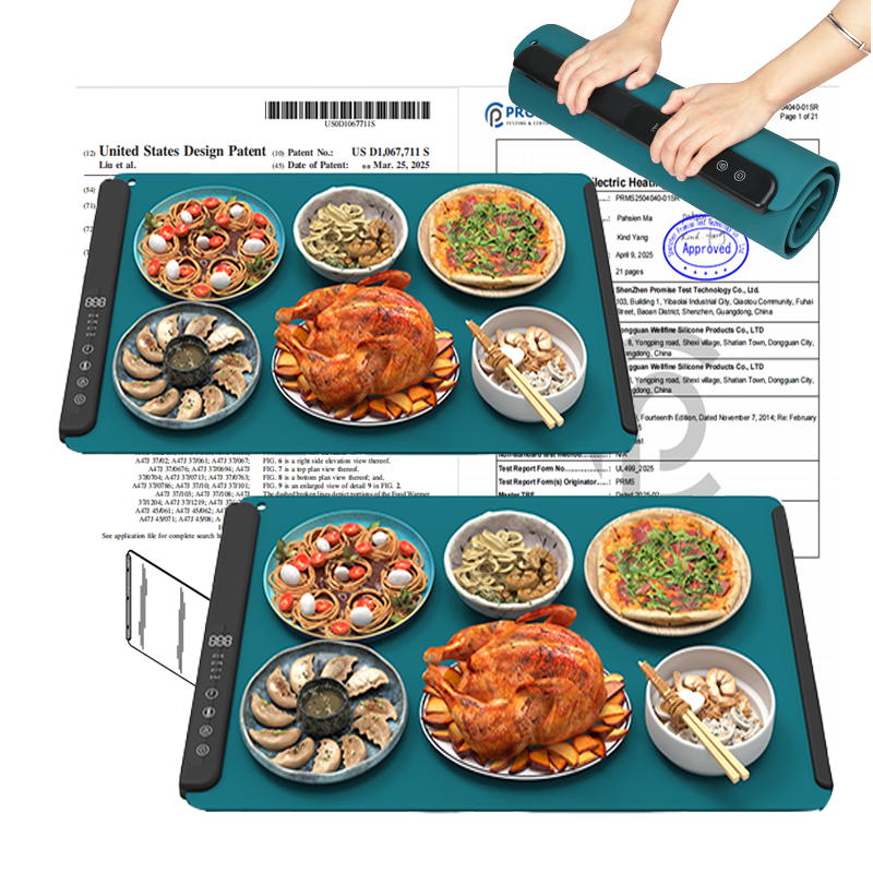 2026 새로운 도착 실리콘 열 패드 유연한 접이식 주방 음식 따뜻하게 음식 따뜻하게 매트