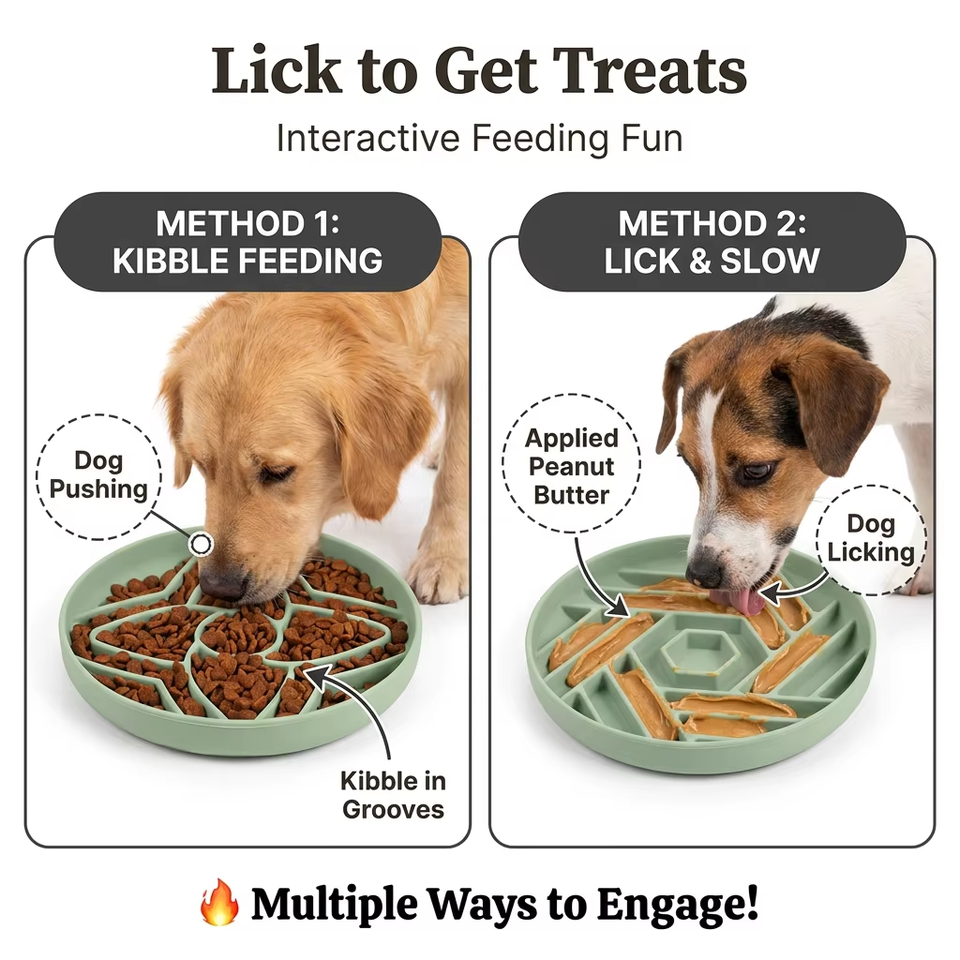 Disque Anti-&eacute;touffement pour chien et chat, Anti-&eacute;touffement, disque &eacute;cologique en Silicone pour aliments pour animaux de compagnie, bols, nouvel arrivage 2027