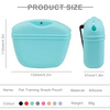 Bolsa de taz&oacute;n de comida para mascotas con logotipo personalizado, bolsa de regalo para perros peque&ntilde;os impermeable de silicona colorida, bolsa port&aacute;til de entrenamiento para perros al aire libre