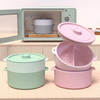 Cesta de silicona para microondas de Corea, olla de vapor para horno, cuenco seguro, olla para cocinar al vapor de verduras de calidad alimentaria