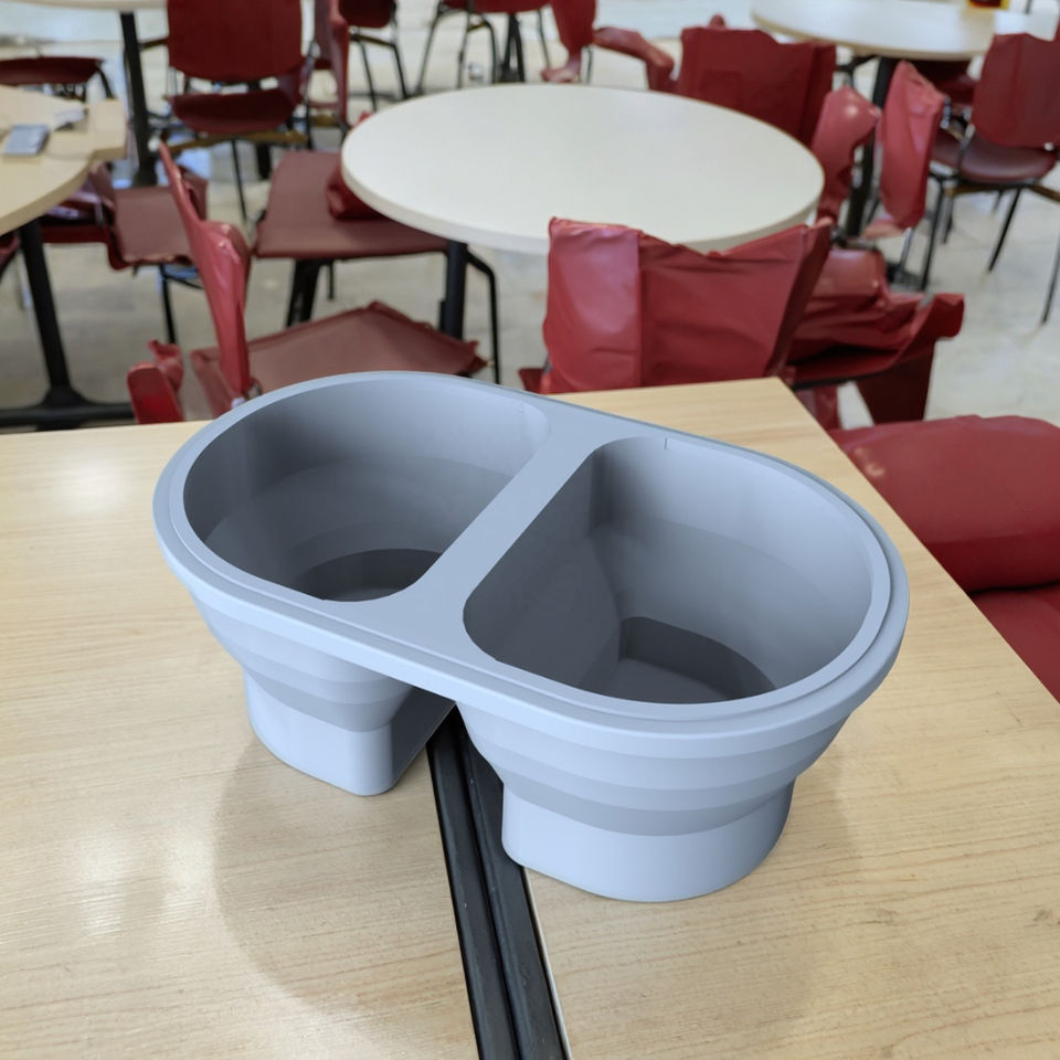 Contenedor de almacenamiento port&aacute;til de la categor&iacute;a alimenticia del silic&oacute;n sin BPA de la fiambrera Bento para ni&ntilde;os con 2 compartimentos