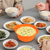 Utensilio de cocina con logotipo personalizado, recipiente de silicona para cocinar de forma segura, vaporizador de alimentos, horno microondas, recipiente de silicona