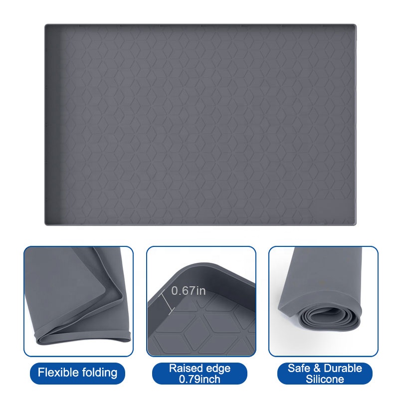 Alfombrilla de silicona para debajo del fregadero: impermeable, antideslizante y lavable